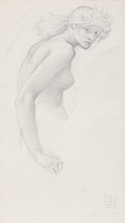 Egy női alak tanulmányozása alkotó: Edward Burne-Jones