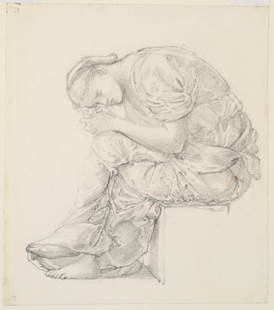 The Lament – Tanulmány a jobb oldali alakhoz alkotó: Edward Burne-Jones