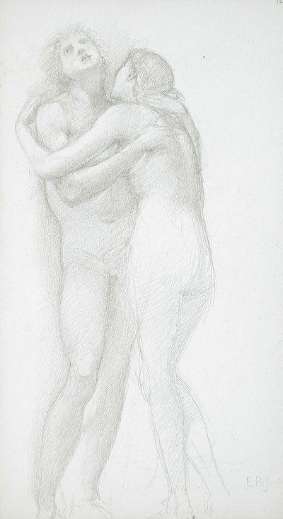Két egymást átölelő meztelen alak alkotó: Edward Burne-Jones