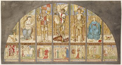 A rózsák háborúja – IV. Edward, VI. Henrik, Szent György allegóriával alkotó: Edward Burne-Jones