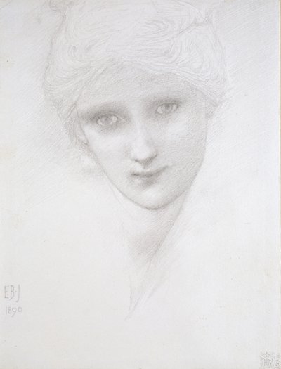 Egy nő feje, 1890 alkotó: Edward Burne Jones
