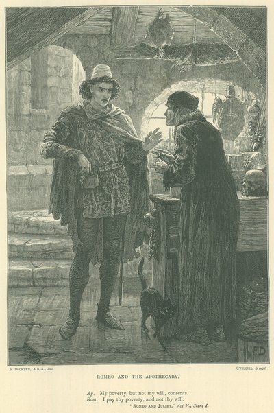 Illusztráció: Rómeó és Júlia alkotó: Edward Burne Jones