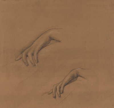 Tanulmányok egy kézhez az Istenség tüzében alkotó: Edward Burne Jones