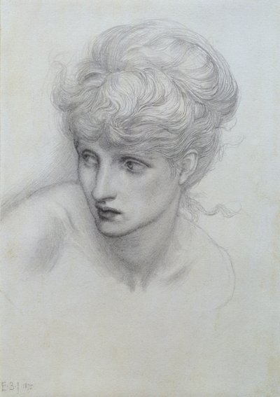 Tanulmány a lány fejéről (lásd még: 198346) alkotó: Edward Burne Jones