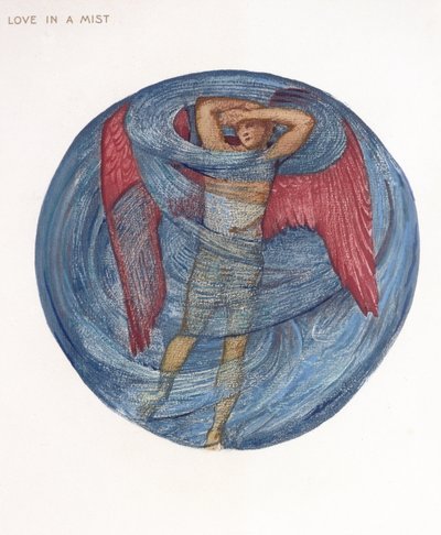 Virágos könyv: I. Szerelem ködben, 1905 (litho gouache papíron) alkotó: Edward Burne Jones