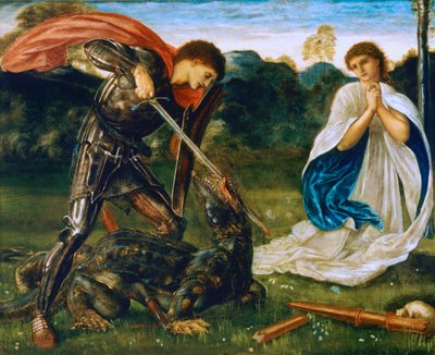 A harc: Szent György megöli a sárkányt VI. alkotó: Edward Burne Jones
