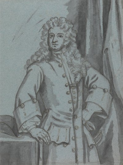Egy úriember, hosszú gombos kabátot visel, nagy mandzsettával alkotó: Edward Byng