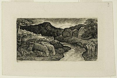Ennek a legelőnek a juhai alkotó: Edward Calvert