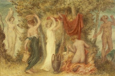 Fogadalmi felajánlások – klasszikus jelenet (olaj, malomdeszka) alkotó: Edward Calvert