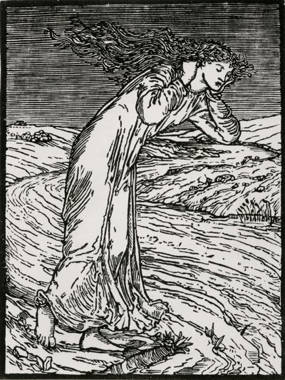 A psziché a folyóba veti magát alkotó: Edward Coley (after) Burne Jones