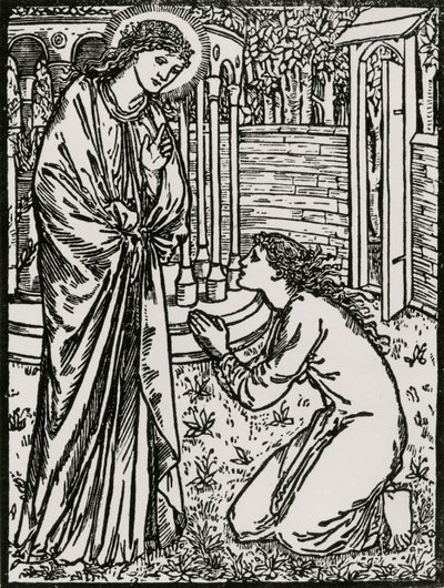 Psyche és Juno alkotó: Edward Coley (after) Burne Jones