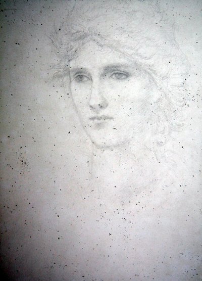 Head Study – Bessie Keane, 1898 körül (ceruza papíron) alkotó: Edward Coley Burne Jones