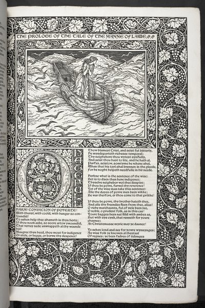 "Geoffrey Chaucer munkái most újonnan Sir Edward Burne-Jones által tervezett képekkel" alkotó: Edward Coley Burne Jones