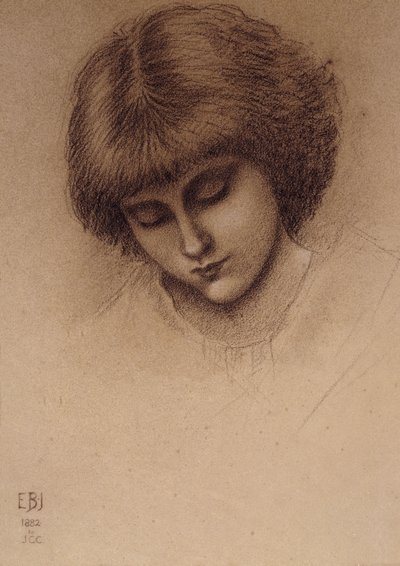 Tanulmány a "Kophetua királyról és a kolduslányról" alkotó: Edward Burne Jones