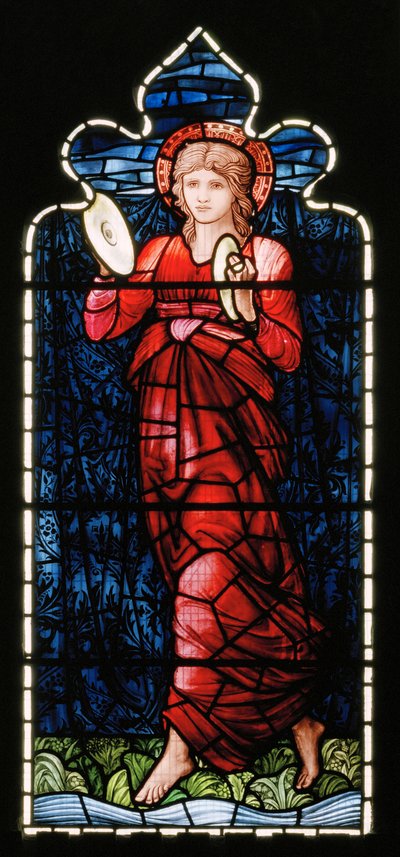 Ashton Under Lyne, Albion Congregational Church, Morris & Co., Edward Burne-Jones, Miriam, 1896 alkotó: Edward Burne Jones