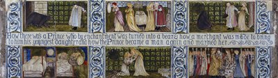 A Szépség és a Szörnyeteg csempepanel, Morris, Marshall, Faulkner & Co., 1867 körül alkotó: Edward Burne Jones