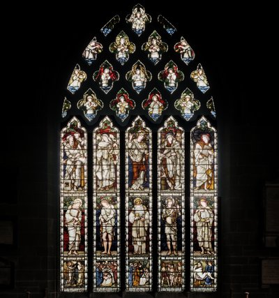 Birmingham, St Martin In The Bull Ring, Morris & Co., Edward Burne-Jones, Overall Window, 1876 alkotó: Edward Burne Jones