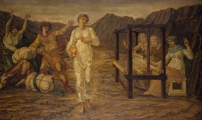 Ámor és Psyche – Palotai zöld falfestmények – Vénusz, a feladat által meghatározott psziché, 1881 alkotó: Edward Burne Jones