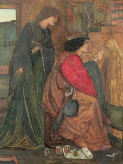 Panelterv a King Renes Honeymoon szekrénytől, 1851 (a szekrényhez lásd a 2043-at) alkotó: Edward Burne Jones