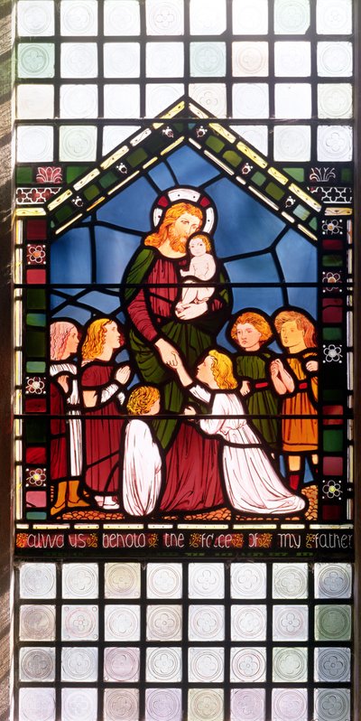 Krisztus gyermekáldó részlete, 1861 ólomüveg részlete 150156 alkotó: Edward Burne Jones