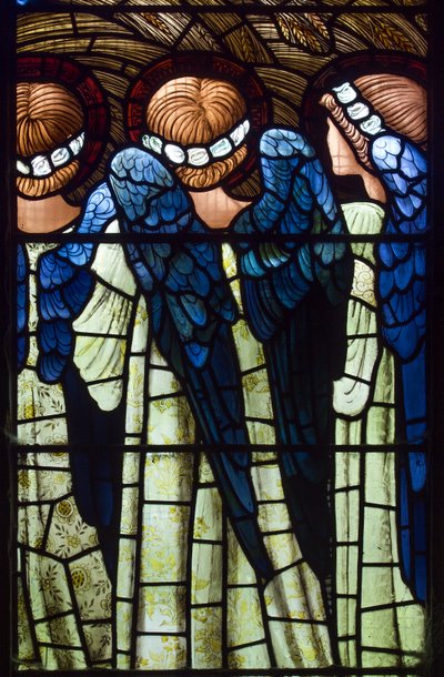 Harwarden, St Deiniol, Morris & Co., Edward Burne-Jones, Angyalok, Születés, 1898 alkotó: Edward Burne Jones