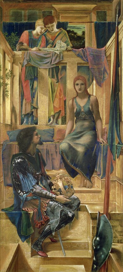 Cophetua király és a kolduslány – Rajzfilm-tanulmány, 1883 alkotó: Edward Burne Jones