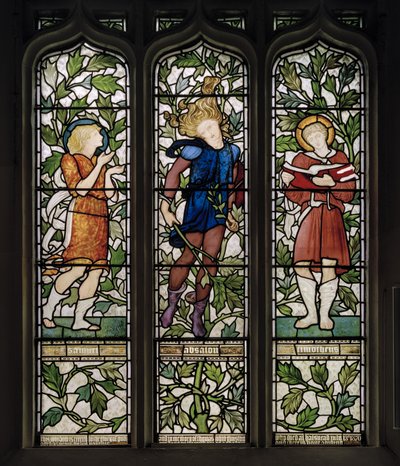 Knotty Ash, St John The Evangelist, Morris Marshall & Faulkner & Co, Edward Burne-Jones, Samuel, Absalom és Timothy, 1872 alkotó: Edward Burne Jones