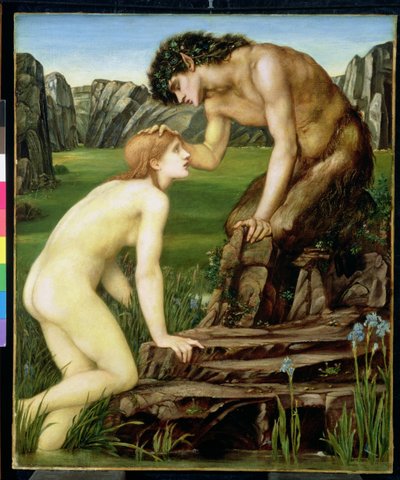 Pán és psziché, 1872-74 alkotó: Edward Burne Jones