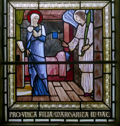 Rottingdean, St Margaret, Morris & Co., Edward Burne-Jones, Az Angyali üdvözlet alkotó: Edward Coley Burne Jones