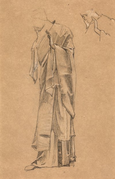 A Lancelot álmához kapcsolódó tanulmány alkotó: Edward Burne Jones