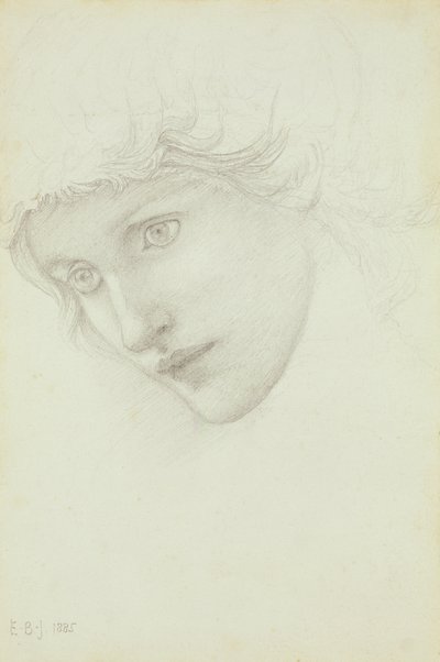 Tanulmány a sellő fejéhez, 1885 alkotó: Edward Burne Jones