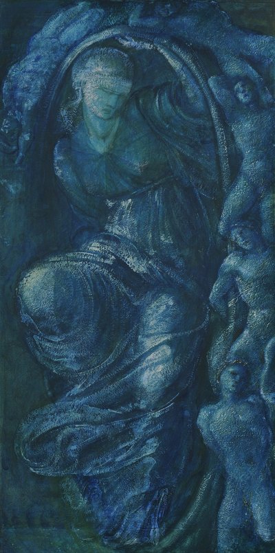 Tanulmány a szerencsekerékhez, 1870 (wc papíron) alkotó: Edward Burne Jones