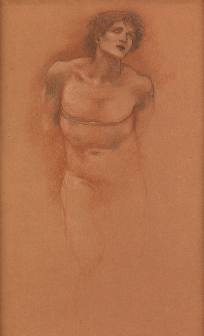 Tanulmány a szerelem figurájáról a "Szerelem kocsijában" alkotó: Edward Burne-Jones