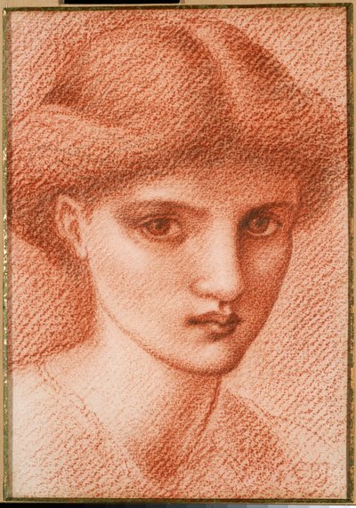 Tanulmány a lány fejéről alkotó: Edward Burne Jones