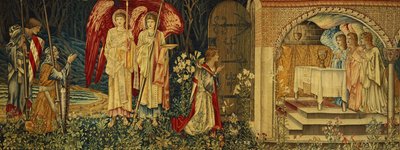 Sir Galahad, Sir Bors és Sir Percival a Szent Grál elérése, alkotó: Edward Burne Jones