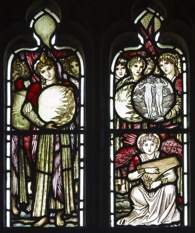 A teremtés napjai, 1874 (ólomüveg) alkotó: Edward Burne Jones