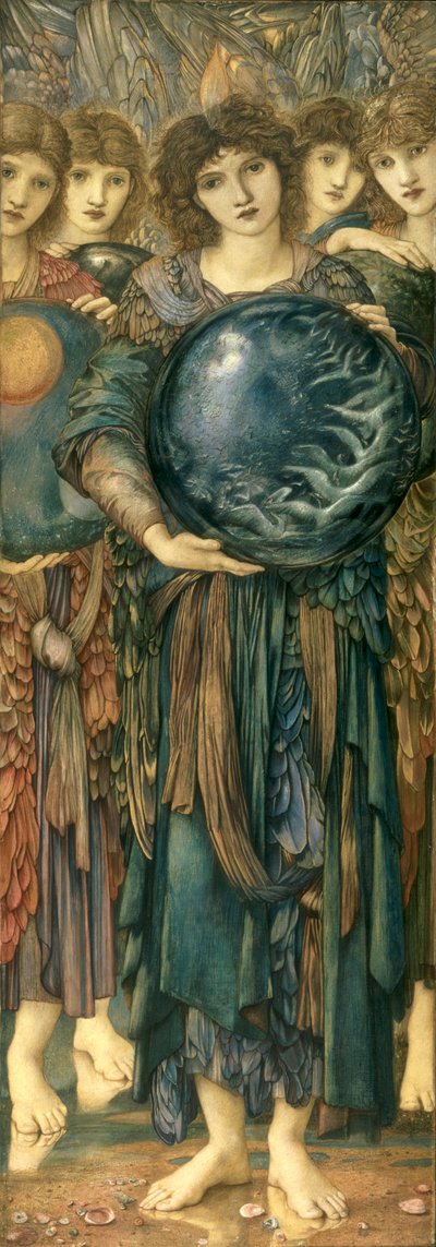 A teremtés napjai: Az ötödik nap, 1870-76 (wc, gouache, kagylóarany és platinafesték vászonborítású panelen) alkotó: Edward Burne Jones