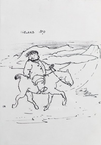 William Morris zu Pferd von Edward Coley Burne-Jones