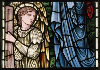 Wilden, All Saints, Morris & Co., Edward Burne-Jones, John Henry Dearle (1859-1932), Angels Of Paradise, Angel Musicians, részlet, 1902-1914, Louisa, Alfred, The Baldwins, miniszterelnök, metodista, Wo alkotó: Edward Coley and Dearle Burne-Jones