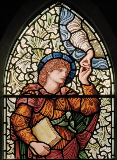 Wilden, All Saints, Morris & Co., Edward Burne-Jones, John Henry Dearle (1859-1932), Enoch, részlet, 1902-1914, Louisa, Alfred, The Baldwins, miniszterelnök, metodista, Worcestershire, Arts & Crafts, R alkotó: Edward Coley and Dearle Burne-Jones