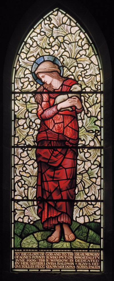 Wilden, All Saints, Morris & Co., Edward Burne-Jones, John Henry Dearle (1859-1932), St Agnes, 1902-1914, Louisa, Alfred, The Baldwins, miniszterelnök, metodista, Worcestershire, Arts & Crafts, Rudyar alkotó: Edward Coley and Dearle Burne-Jones