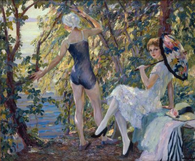 A fürdőzők alkotó: Edward Cucuel