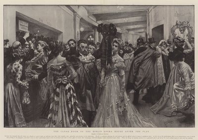 A berlini operaház ruhatára a darab után (litográfia) alkotó: Edward Cucuel