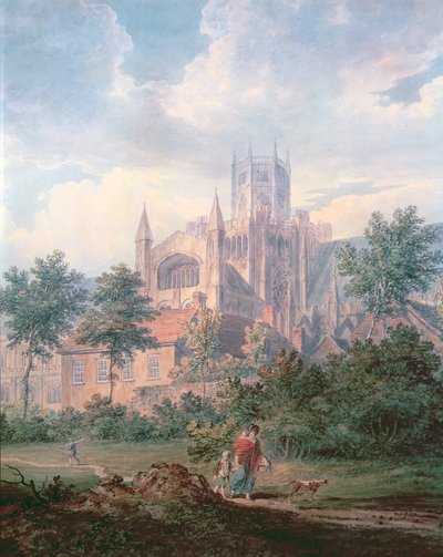 Ely-székesegyház délkeletről (részlet) alkotó: Edward Dayes