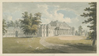 Shugborough Hall: akvarellfestészet és [?18. század vége] alkotó: Edward Dayes