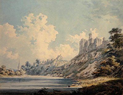 Warkworth kastély (akvarell papíron) alkotó: Edward Dayes