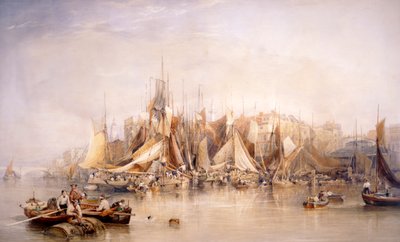 „Billingsgate, Az osztriga első napja, kora reggel”, 1843 alkotó: Edward Duncan