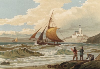 Horgászcsónakok visszatérnek, Mumbles világítótorony alkotó: Edward Duncan