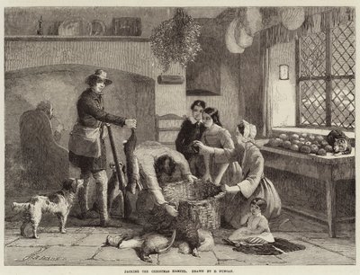 A karácsonyi kosár csomagolása alkotó: Edward Duncan