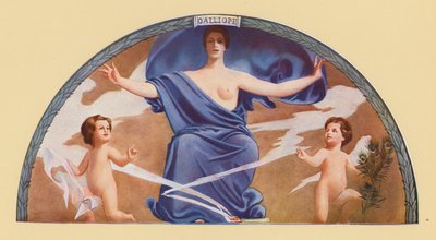 Kalliopé, az epikus költészet és ékesszólás múzsája (színes litográfia) alkotó: Edward Emerson Simmons